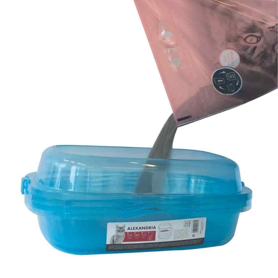 Mpets Alexandria Arenero Para Gato Con Colador Azul