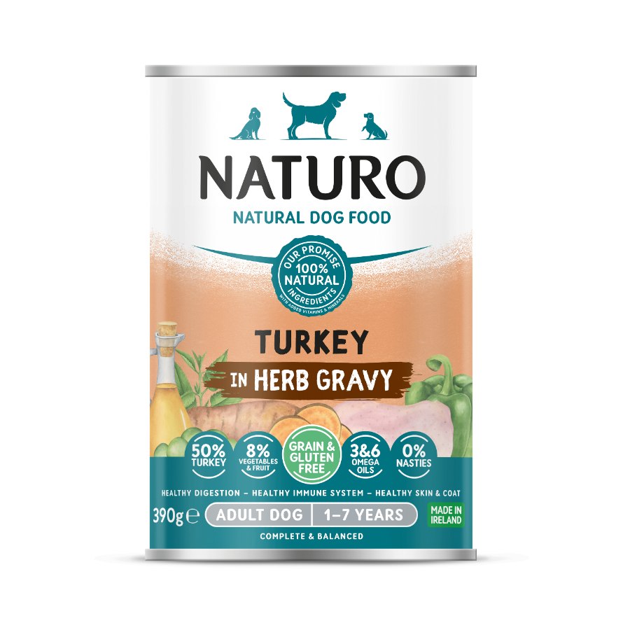 Naturo Pavo Con Frutas Y Vegetales Libre De Gluten Y Granos Para Perro Adulto 390gr