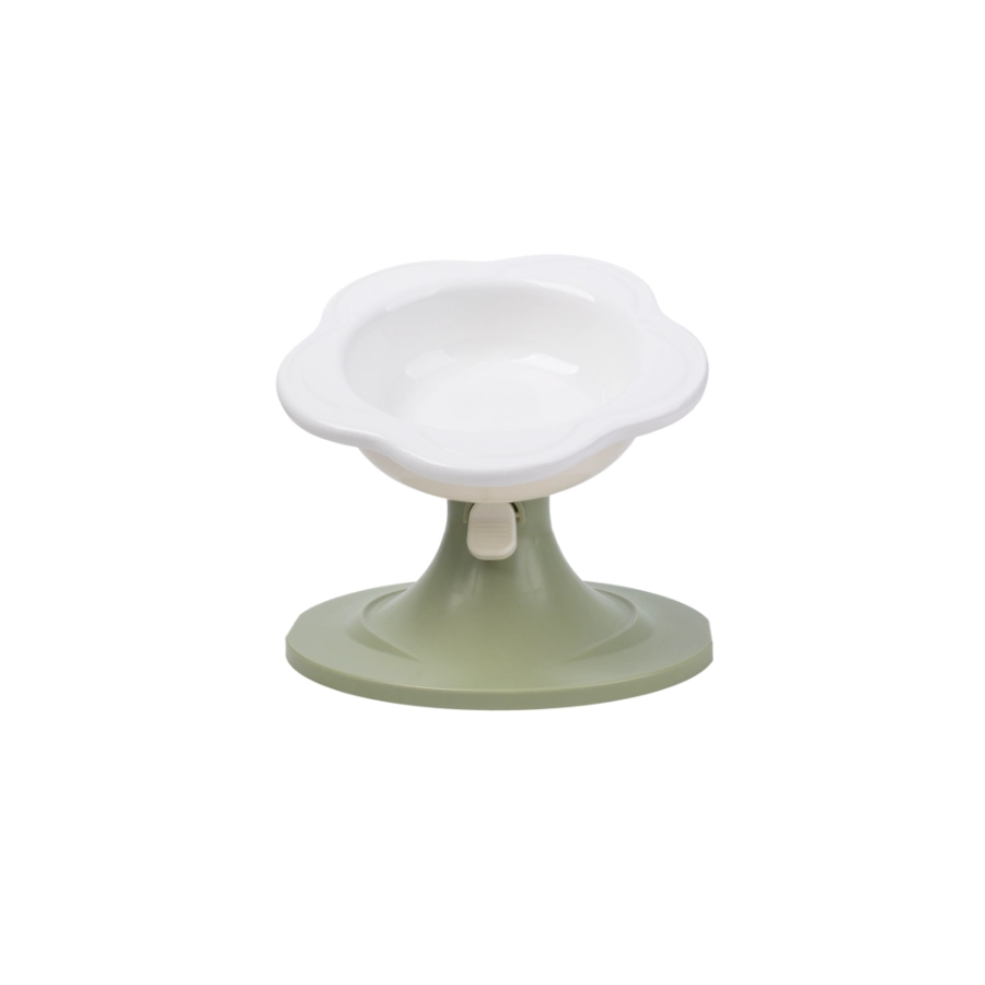 Taz&oacute;n Cer&aacute;mico Para Gato Leeby Con Forma De Flor 400 Ml, , large image number null