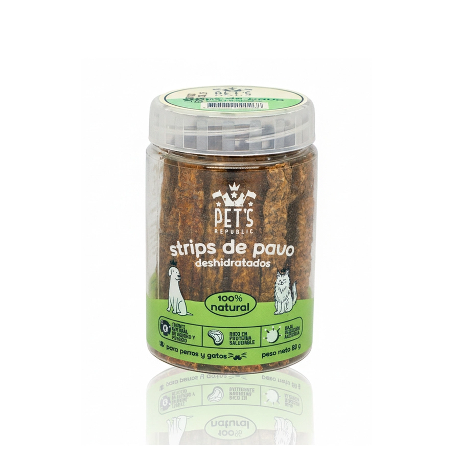 Snack Pet's Republic Strips de Pavo x 88gr