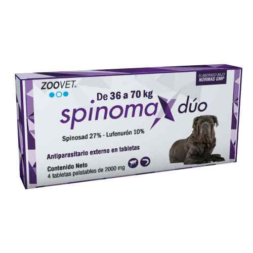 Spinomax Duo 36 A 70 Kg (Antiparasitario Externo Oral A Base De Spinosad + Lufenurón) image number null
