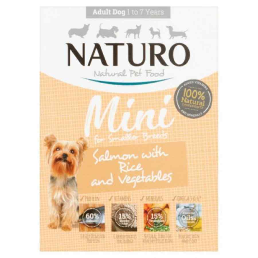 Naturo Mini Salmon, Arroz Y Vegetales - Para Perro Adulto 150gr image number null