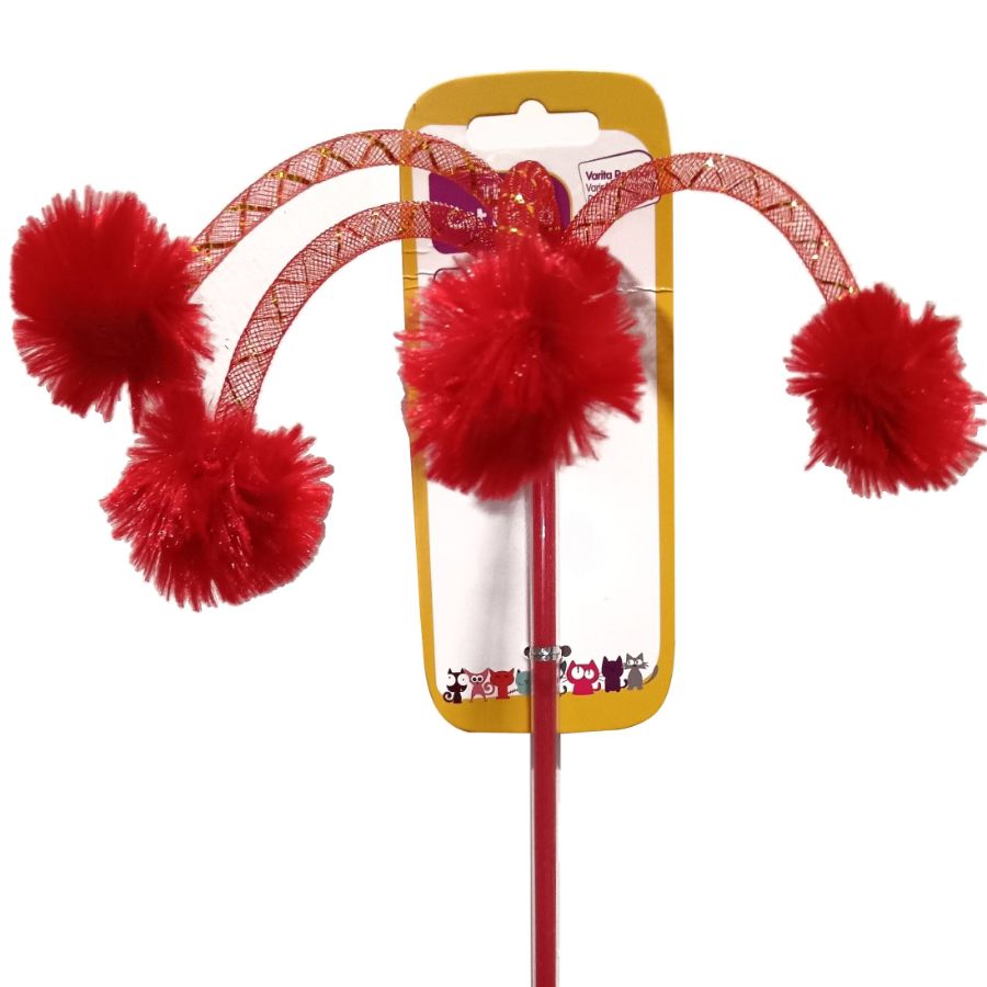 The Cat Band Pom Pom Varita Para Gato Rojo, , large image number null