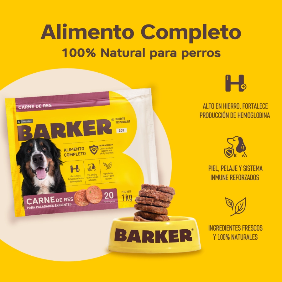 Barker Carne De Res (1kg) 20 Hamburguesas, , large image number null