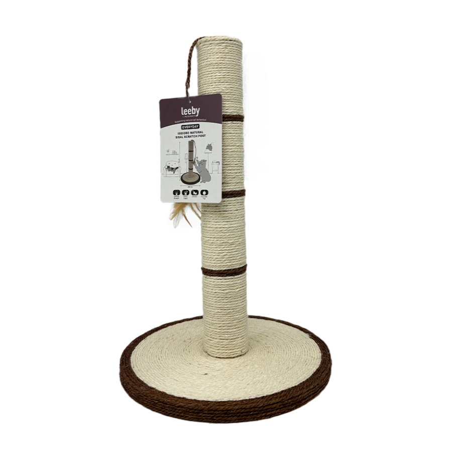 Isidoro Sisal Scratch Post With Toy Brown, , large image number null