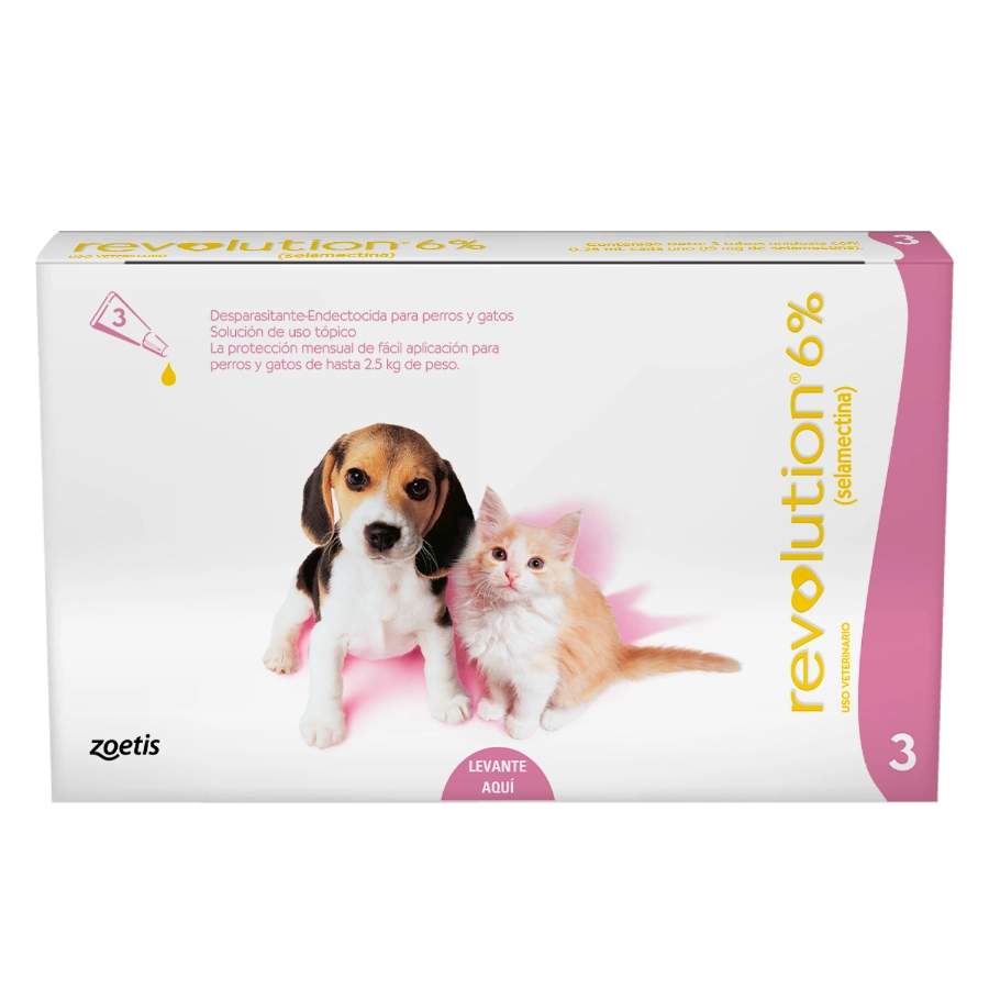Revolution Antipulgas 6% / (0.25ml Menor a 2.5kg) x Unidad