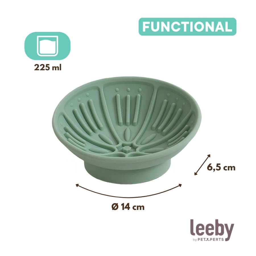 Tazón antiglotón de silicona Leeby 225 ml