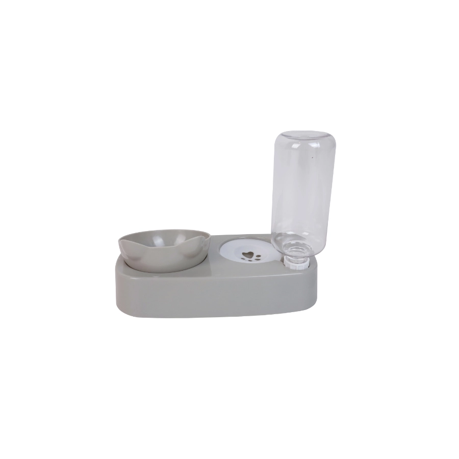 Dispensador Y Comedero Gris Leeby 500 Ml, , large image number null