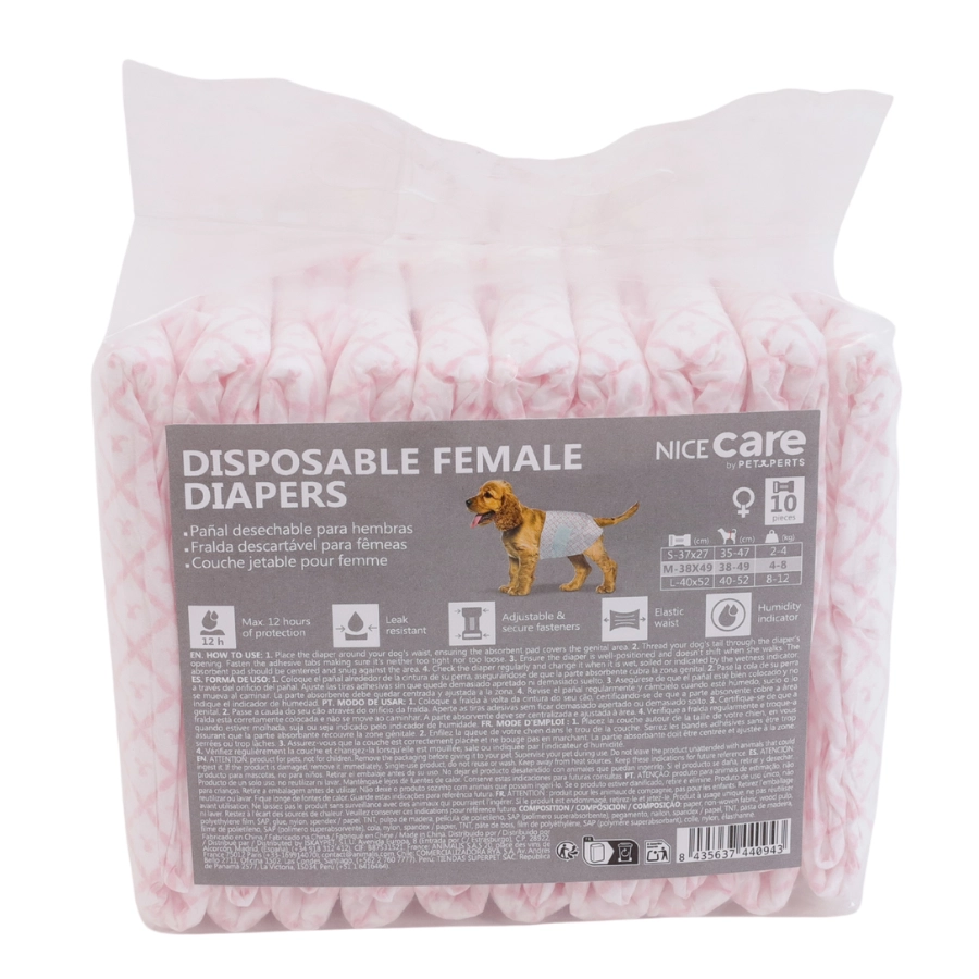 Nice Care Pa&ntilde;al Para Perra Hembra 10 Pcs, , large image number null