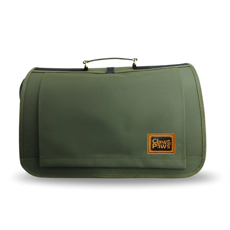 Claws & Paws Transportador De Tela Talla 3 Verde