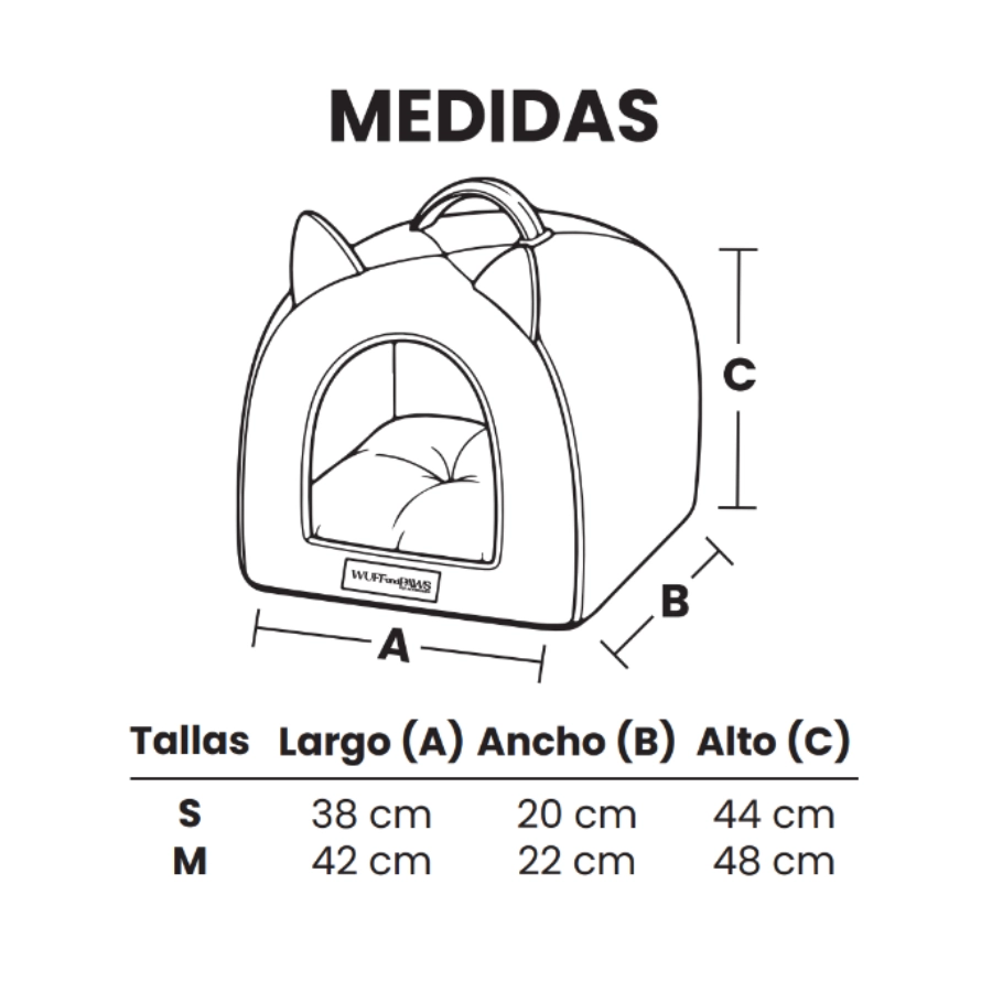 Cama Wuff And Paws Iglu Rosa Talla M, , large image number null