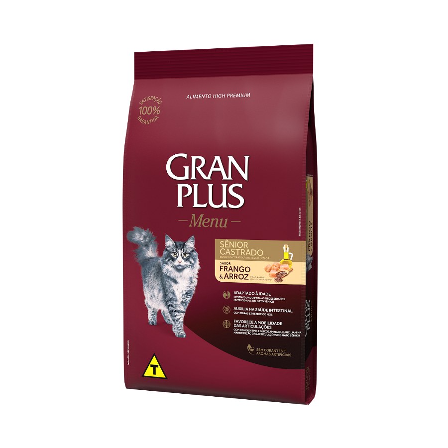 Gran Plus Menu Gato Senior Castrado Senior Pollo Y Arroz 10 Kg, , large image number null