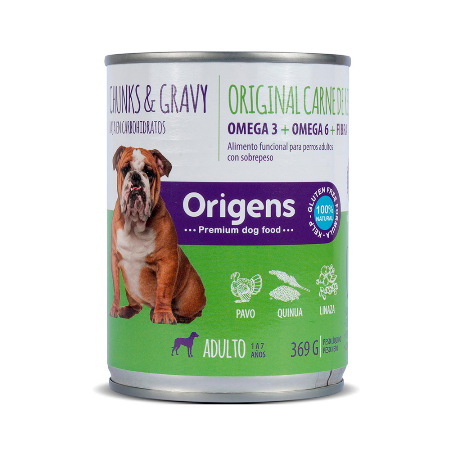 Origens original carne de res/pavo 369 g, , large image number null