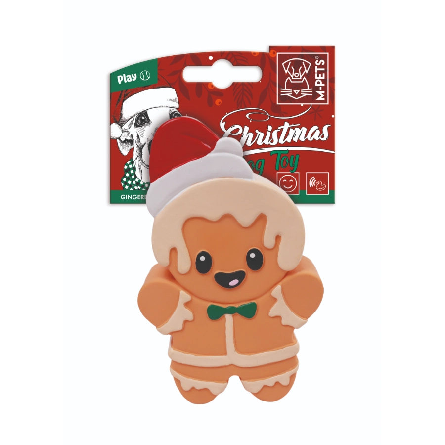 Christmas Dog Toy - Gingerbread Man
