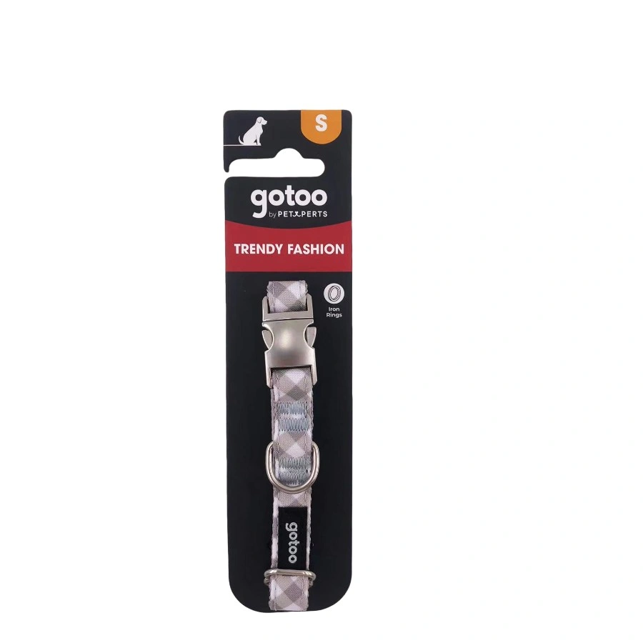 Gotoo! Collar Trendy Gris Vichy, , large image number null
