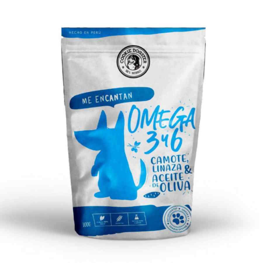 Cookie Dogster Omega 3 y 6 Galletas de Aceite de Oliva, Camote y Linaza 100gr