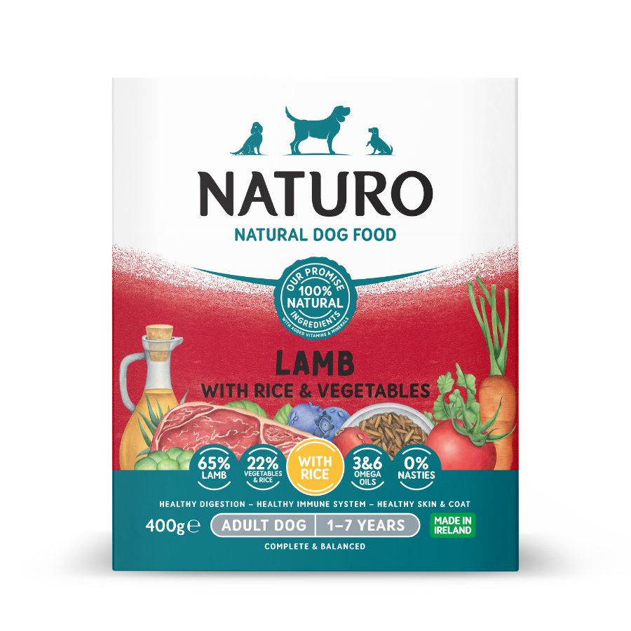 Naturo Cordero, Arroz y Vegetales Para perro adulto de 1 a 7 años