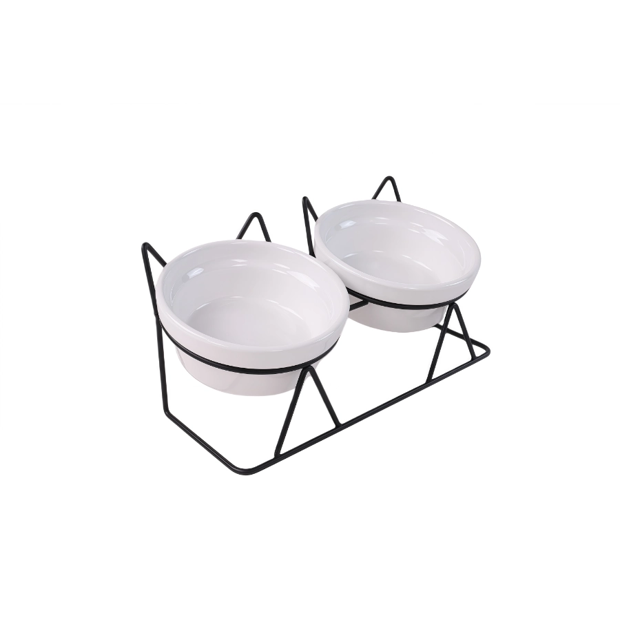 Taz&oacute;n Doble Cer&aacute;mico Para Gato Leeby 250 Ml, , large image number null