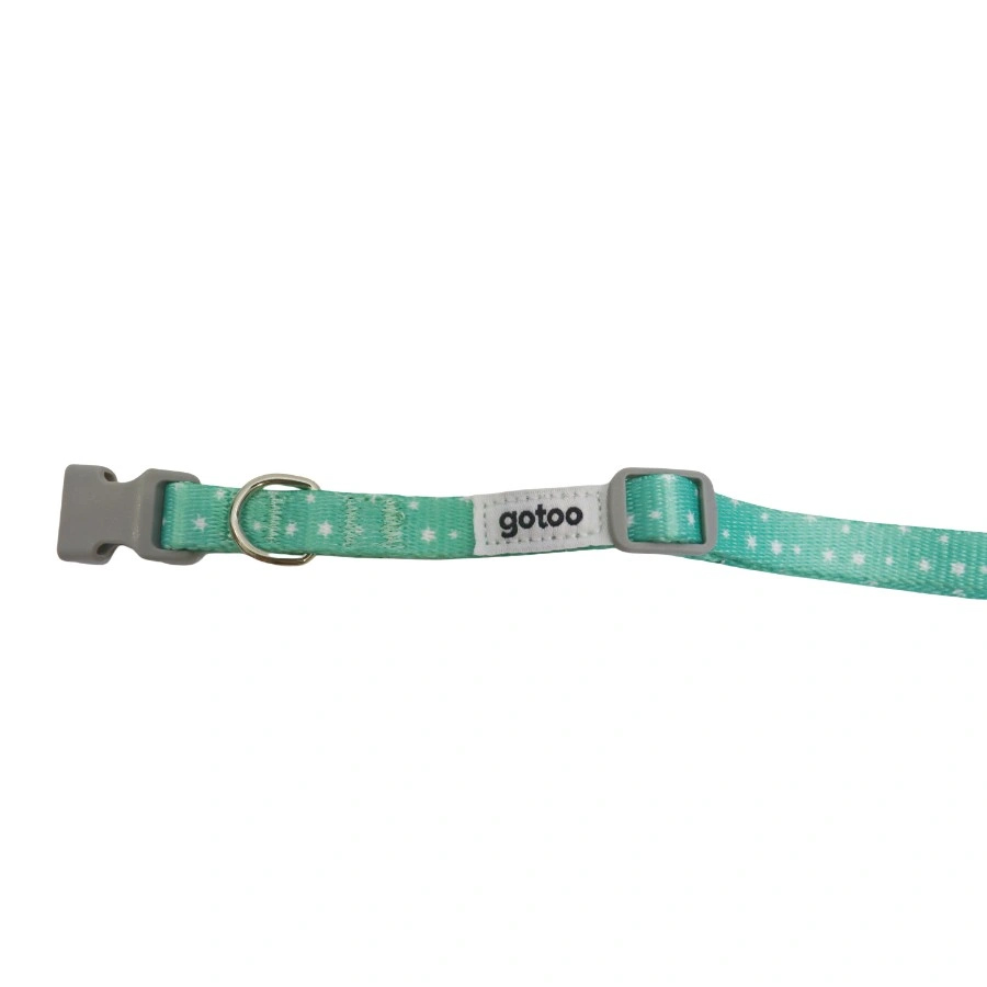 Gotoo! Set Arnés y Correa Para Perros Estrellas Verde Menta 20-30Cm; 102Cm, , large image number null