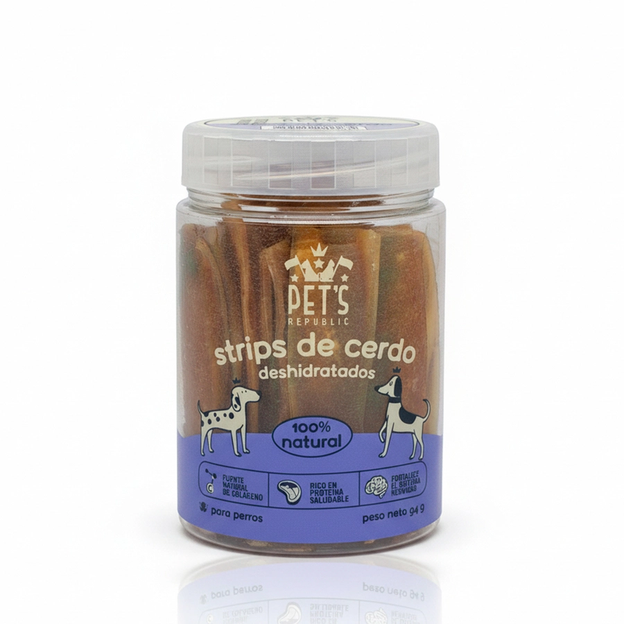 Snack Pet's Republic Strips de Cerdo x 104gr