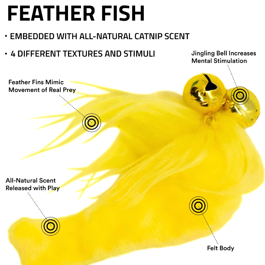 Playology Cat 3 Pack Felt Fish, , large image number null