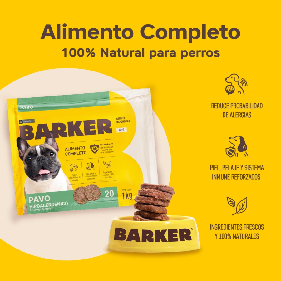 Barker Pavo (1kg) 20 Hamburguesas, , large image number null