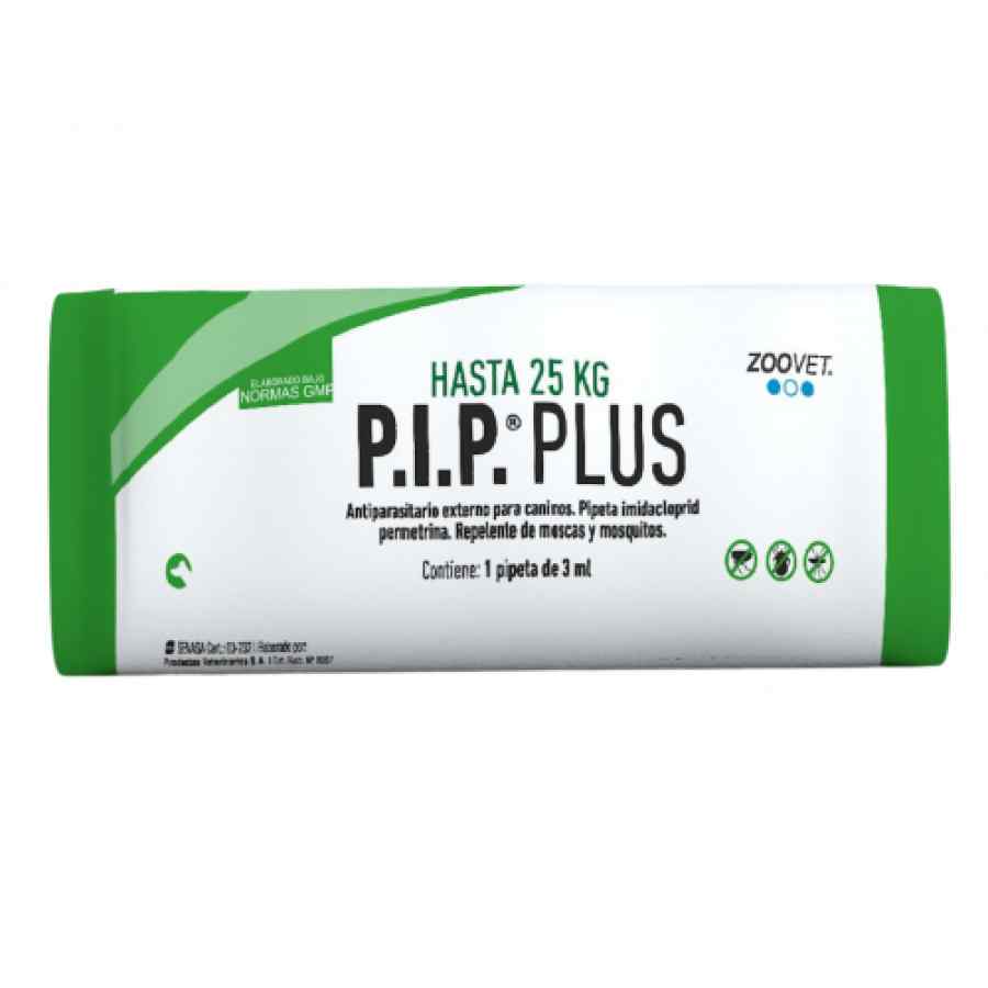 Zoovet PIP Plus De 10 A 25Kg ( Imidacloprid + Permetrina) 1 Pipeta 3Ml