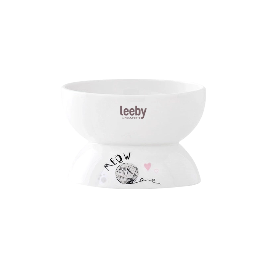 Taz&oacute;n Elevado Cer&aacute;mico Para Gato Leeby 300 Ml, , large image number null