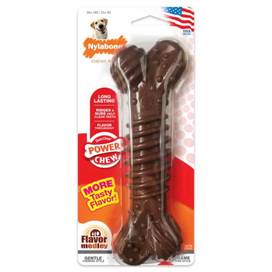 Nylabone Hueso Dental Texturado Masticable, Sabores Mixtos