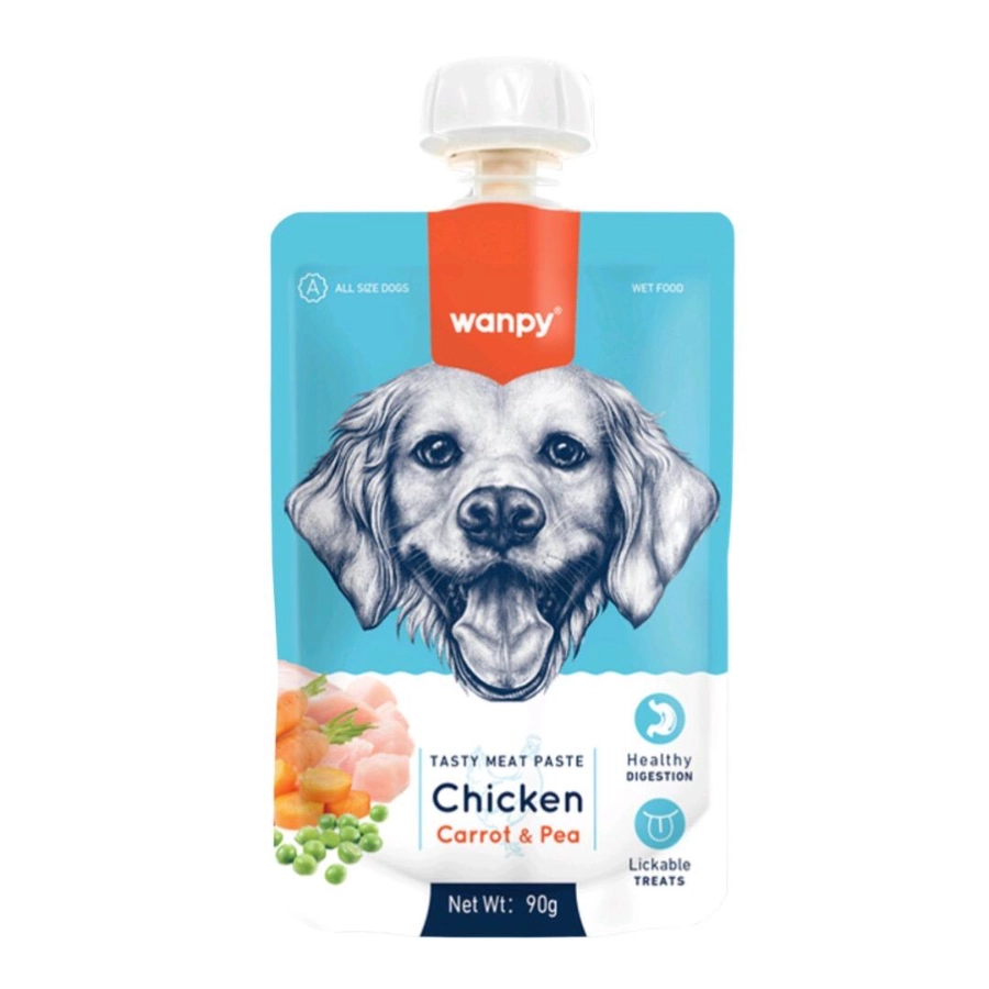 Wanpy Tasty Meat Paste Pollo Con Zanahorias Y Guisantes, , large image number null