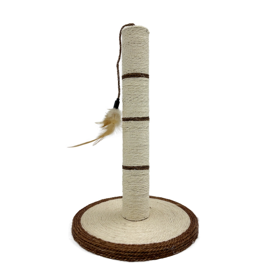 Isidoro Sisal Scratch Post With Toy Brown
