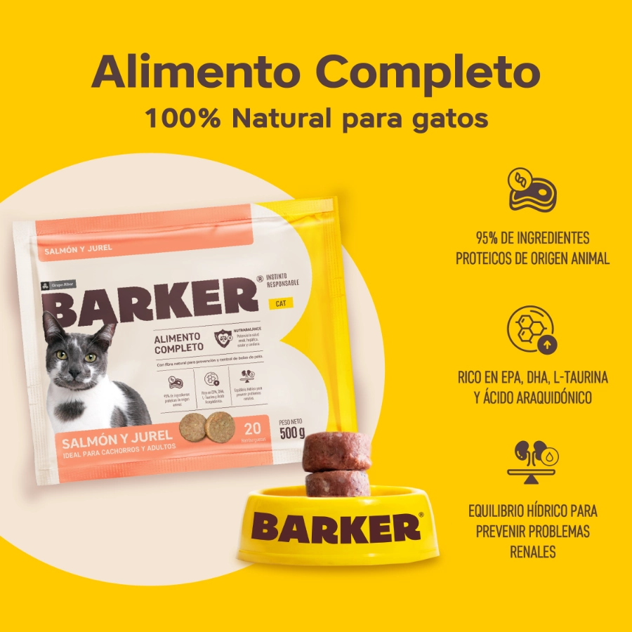 Barker Cat Salm&oacute;n y Jurel (500 g) 20 Hamburguesas, , large image number null