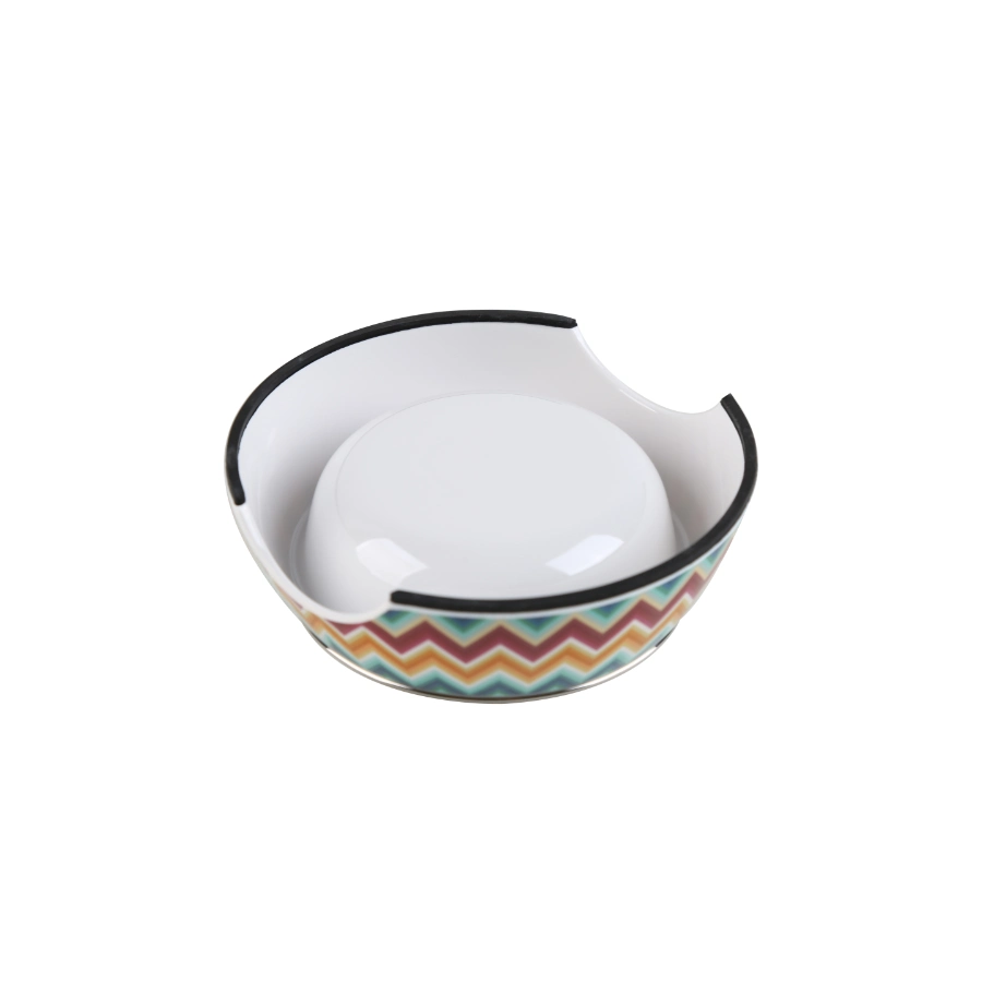 Leeby Dog Premium M.Zig-Zag Bowl, , large image number null