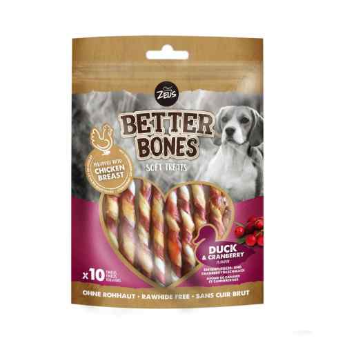 Zeus Better Bones Pato Y Cranberry Chicken Wrapped 12.5 Cm, 10pk, , large image number null