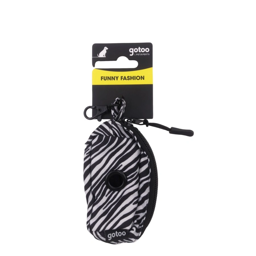 Gotoo! Dispensador De Bolsas Funny Fashion Cebra Negro, , large image number null
