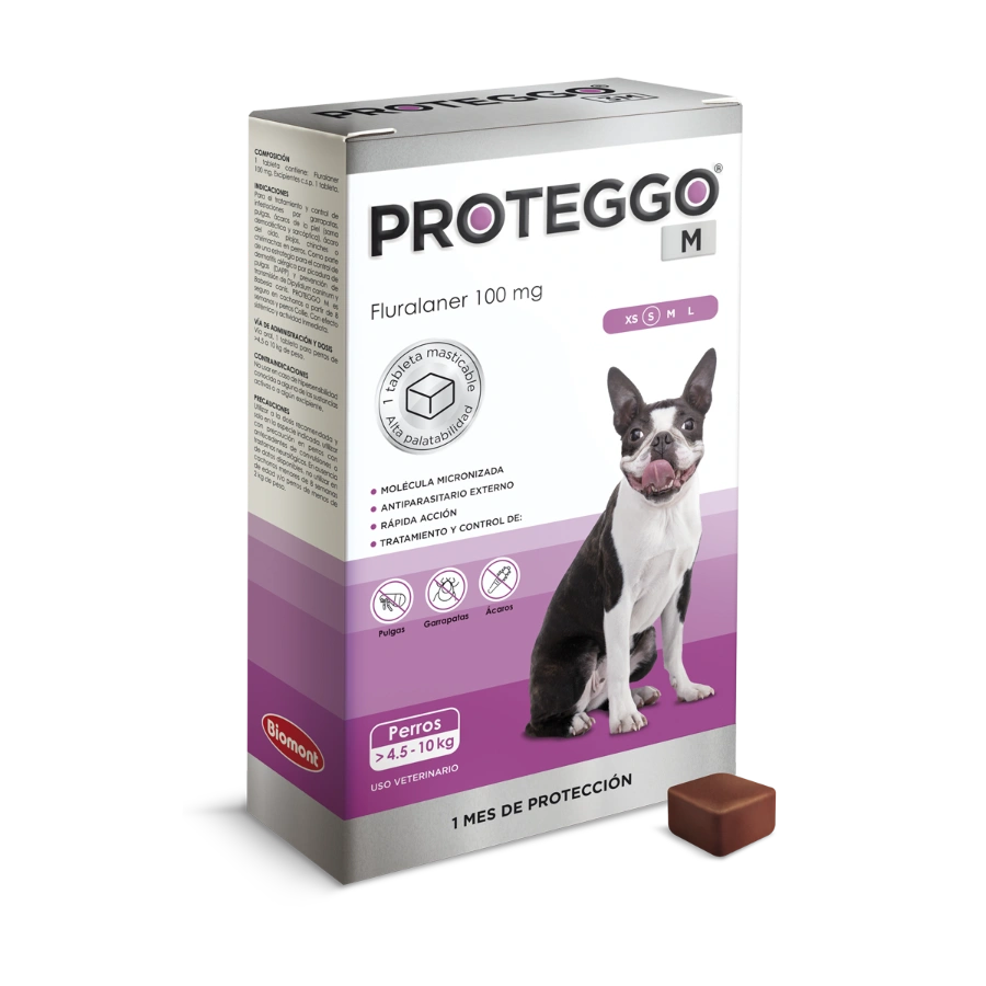 Proteggo m 100 mg para Perro 4,5 10Kg (1tab x caja)
