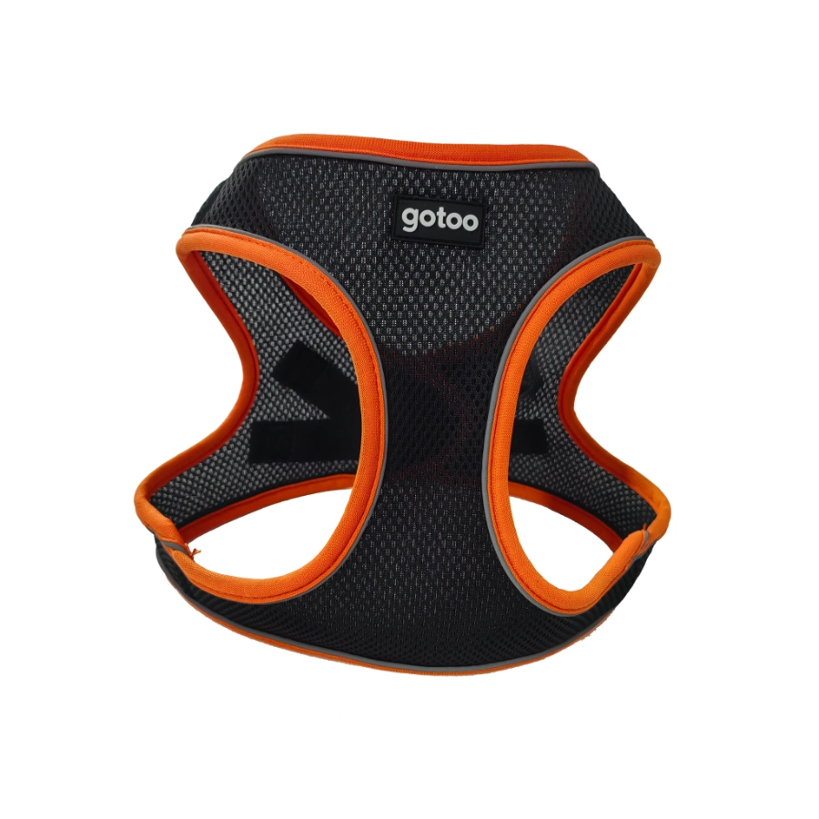 Arn&eacute;s Negro Y Naranja Ajustable De Malla Transpirable Con Costuras Reflectantes Para Perros, , large image number null
