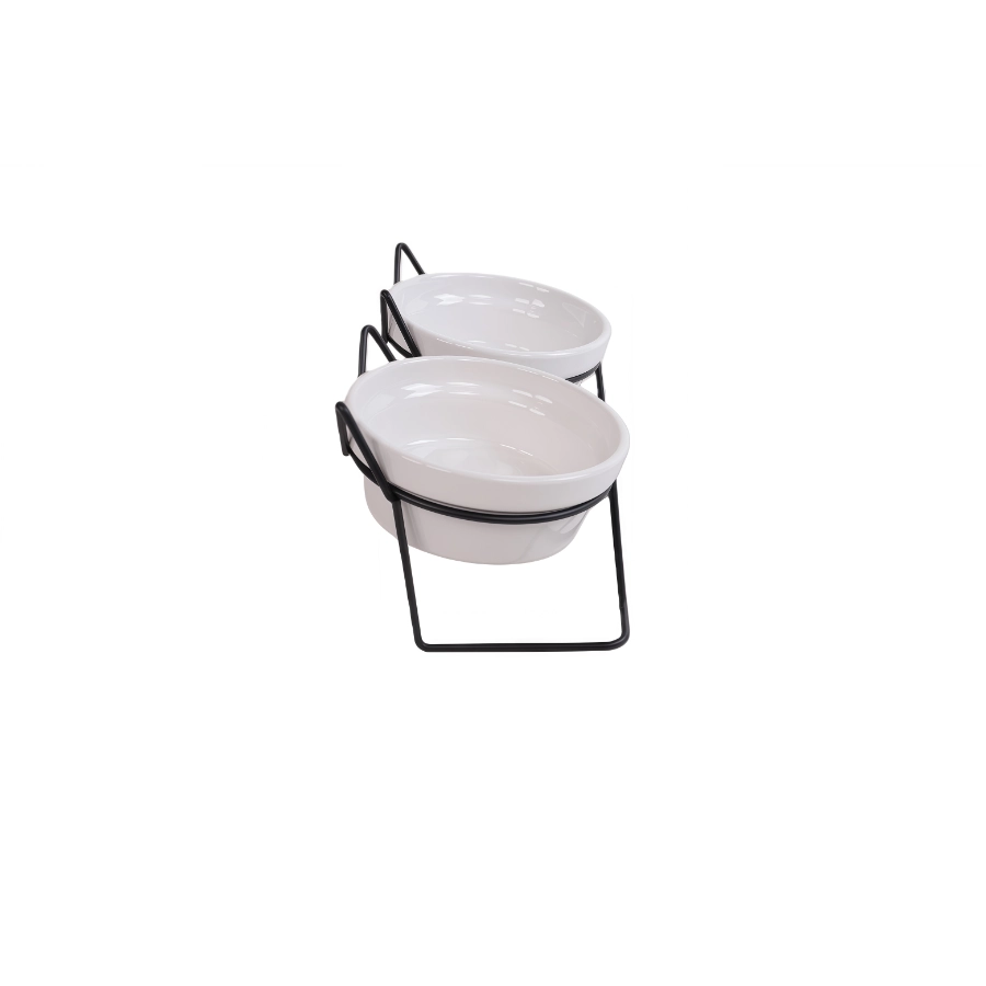 Taz&oacute;n Doble Cer&aacute;mico Para Gato Leeby 250 Ml, , large image number null