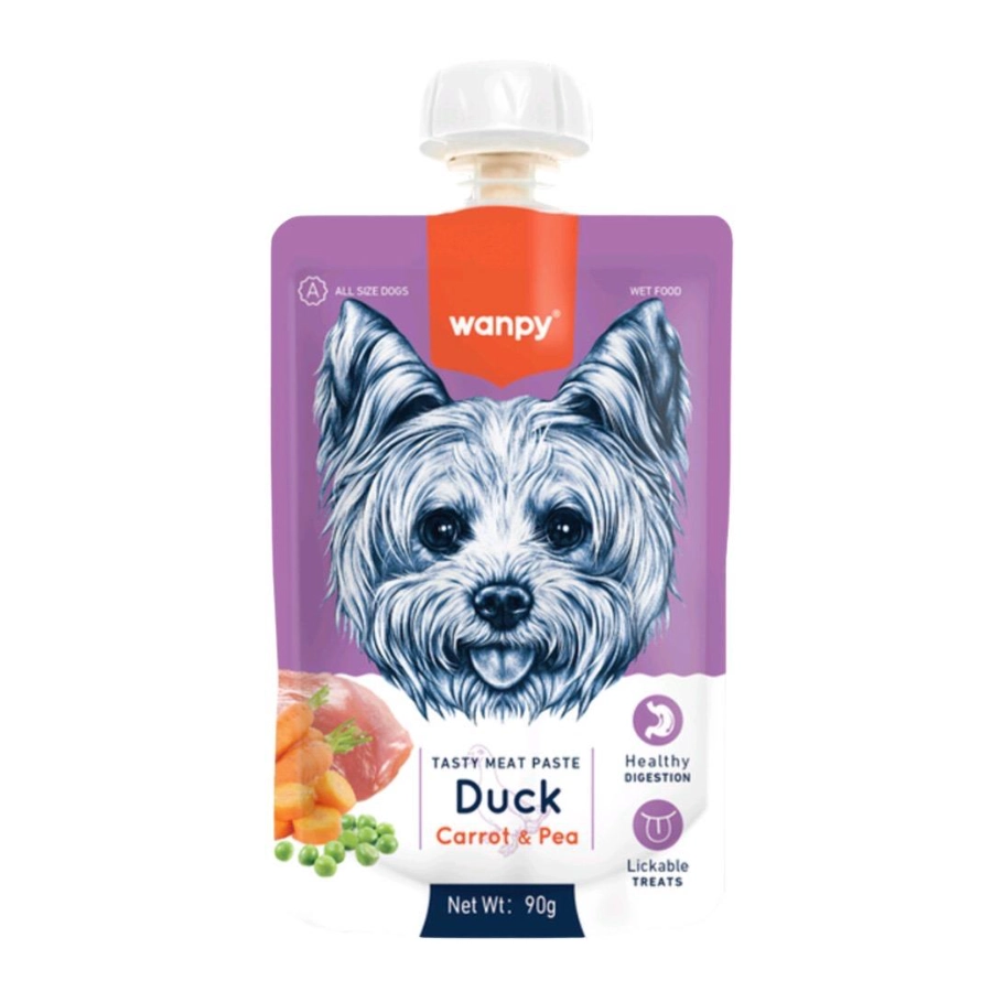 Wanpy Tasty Meat Paste Pato Con Zanahorias Y Guisantes