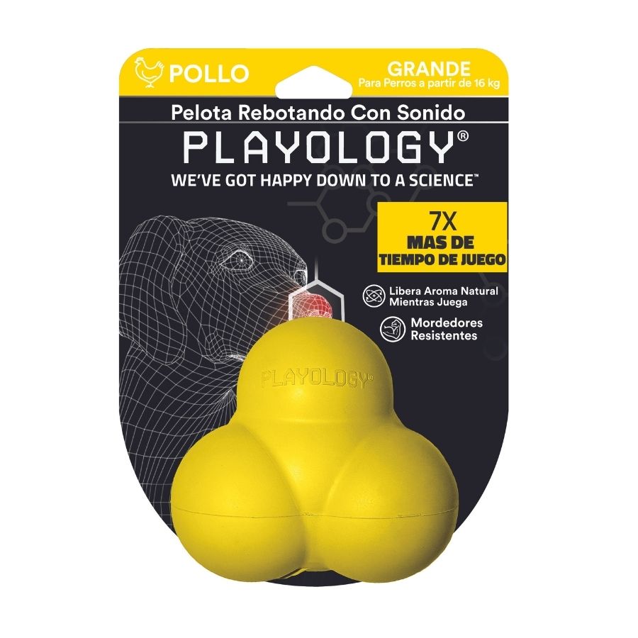 Playology Bola de rebote con aroma a pollo tamaño grande, , large image number null