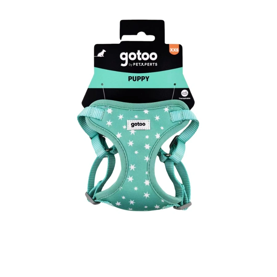 Gotoo! Arnés Para Perros Estrellas Verde Menta, , large image number null