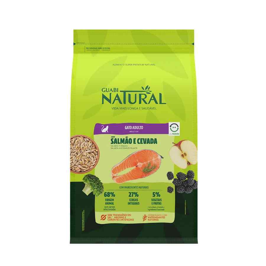 Guabi natural gato adulto sabor salmón y cebada, , large image number null