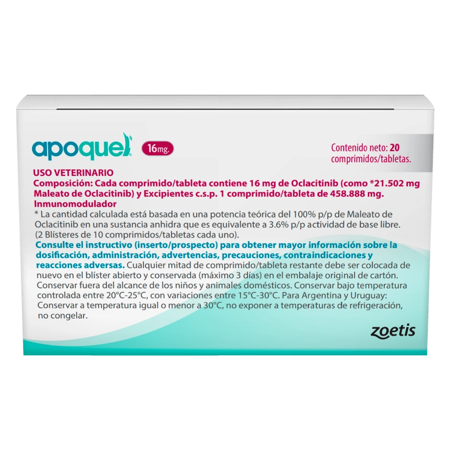 Apoquel x 16 MG Venta = 1 Unidad (Pastilla)