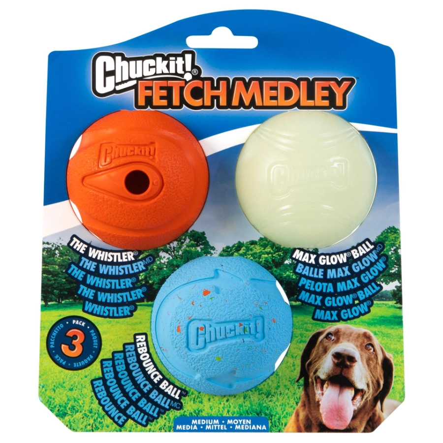 Chuckit! Fetch Medley Asst 3 Pkmed