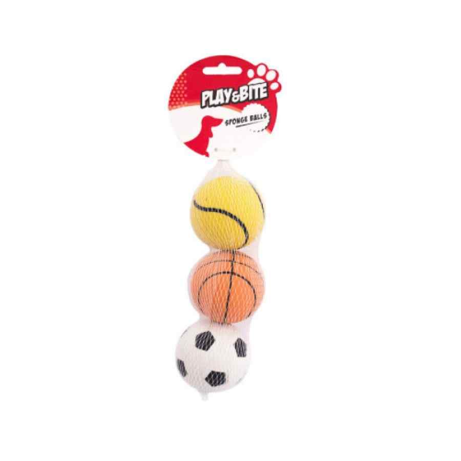 Play&Bite 3 Sponge Sport Balls 2, , large image number null