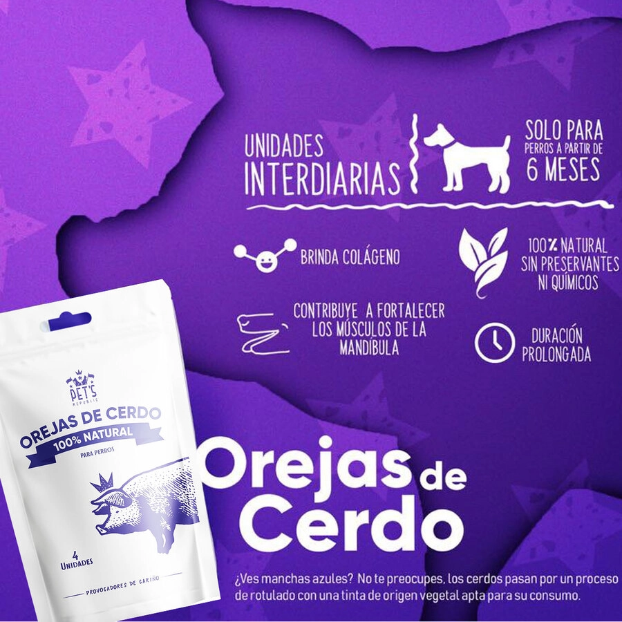 Snack Pet's Republic Orejas de Cerdo Deshidratadas, , large image number null