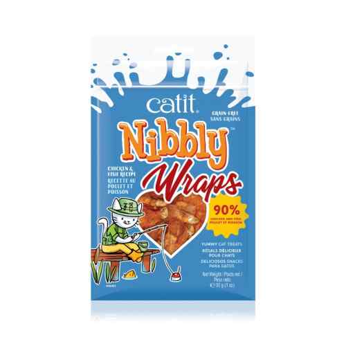 Cat It Nibbly Wraps, Pollo & Pescado 30gr, , large image number null