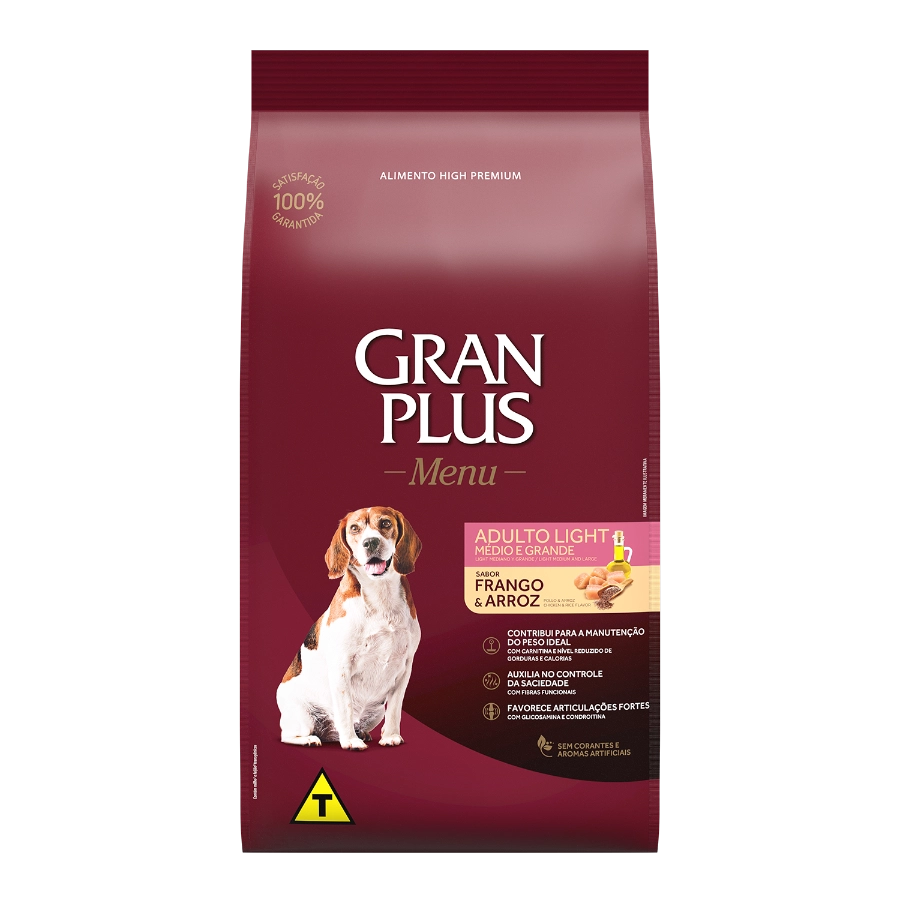 Gran Plus Menu Perro Adulto Light Sabor Pollo Y Arroz 3Kg, , large image number null