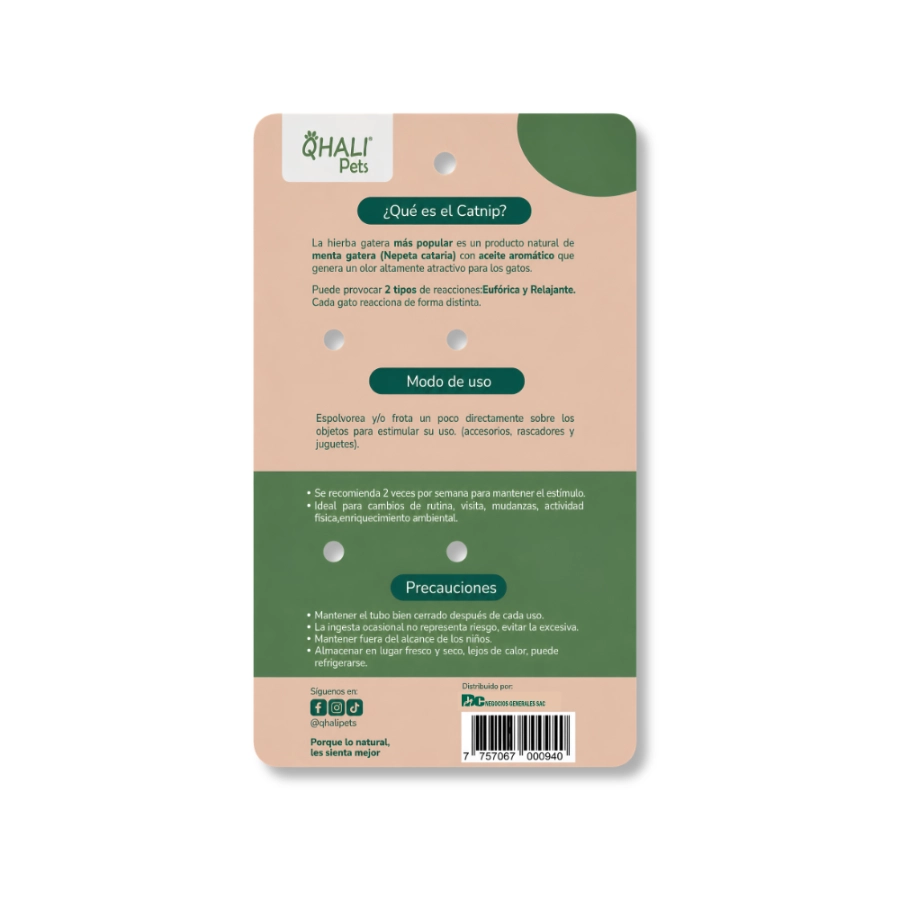 Catnip qhali pets x tubo 12 grs., , large image number null