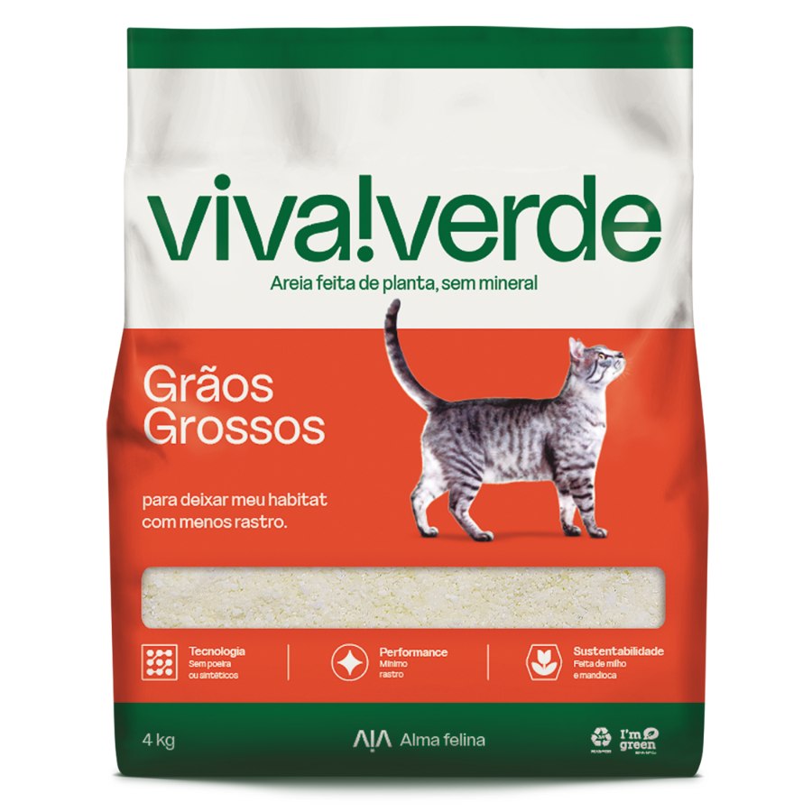 Arena P/Gato Viva Verde 4 Kg - Granos Gruesos, , large image number null